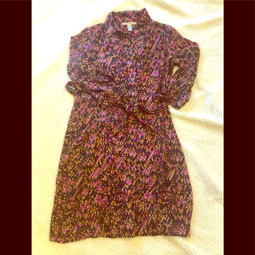 Diane Von Furstenberg silk button down dress 12